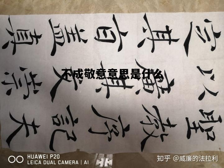 不成敬意意思是什么_不成敬意前面那一句是什么